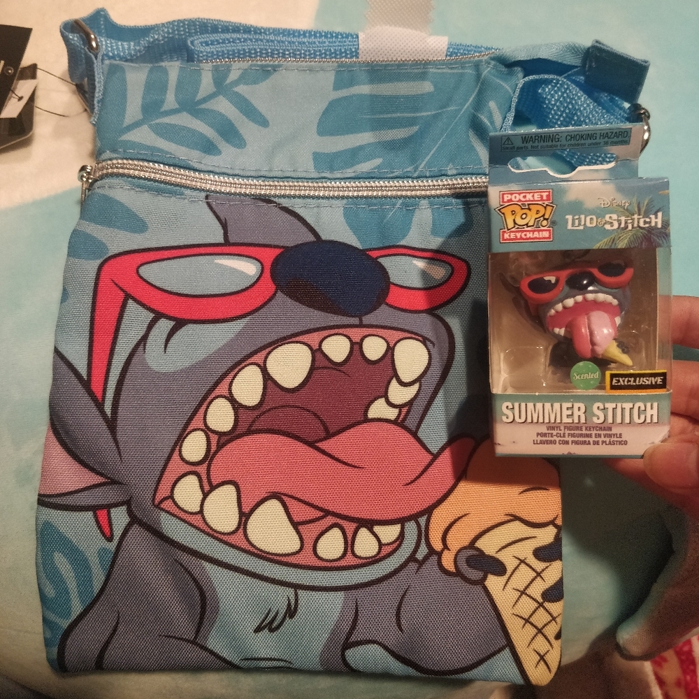 Stitch Crossbody & Keychain Bundle